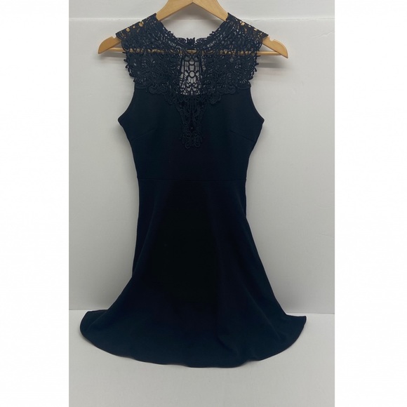 Eclipse Fit & Flare Black Lace Sleeveless Dress S - Picture 2 of 12